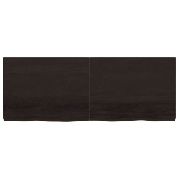 Piano Tavolo Marrone 160x60x(2-6) Cm Rovere Massello Trattato - Image 3