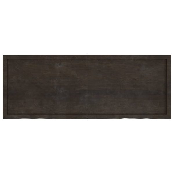 Piano Tavolo Marrone 160x60x(2-6) Cm Rovere Massello Trattato - Image 4