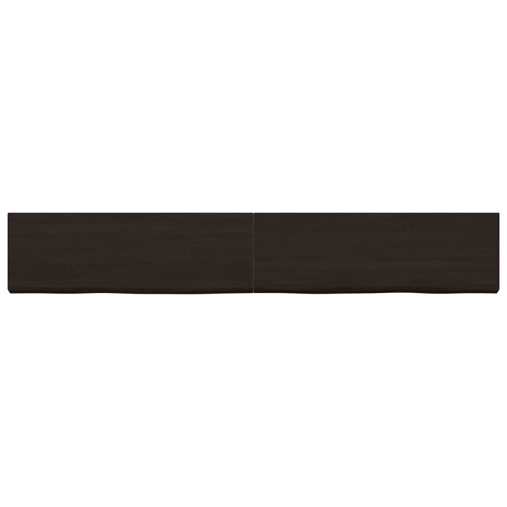 Piano Tavolo Marrone 180x40x(2-4) Cm Rovere Massello Trattato - Image 3