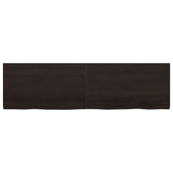 Piano Tavolo Marrone 180x50x(2-4) Cm Rovere Massello Trattato - Image 3