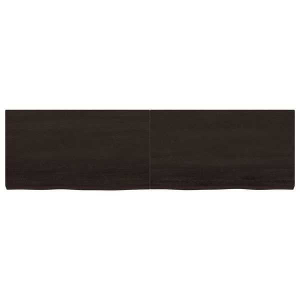 Piano Tavolo Marrone 180x50x(2-6) Cm Rovere Massello Trattato - Image 3