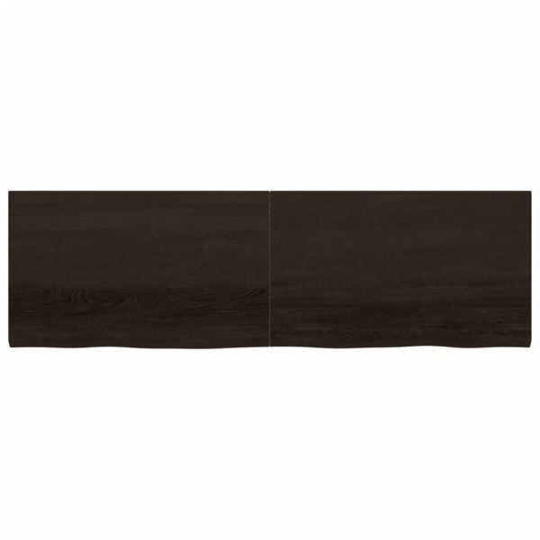 Piano Tavolo Marrone 200x60x(2-4) Cm Rovere Massello Trattato - Image 3