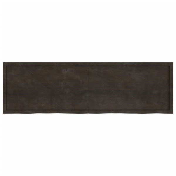 Piano Tavolo Marrone 200x60x(2-4) Cm Rovere Massello Trattato - Image 4