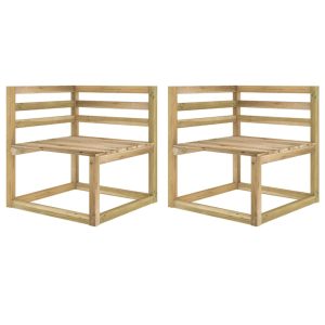 Divani Angolari Da Giardino Pallet Legno Pino Impregnato Verde