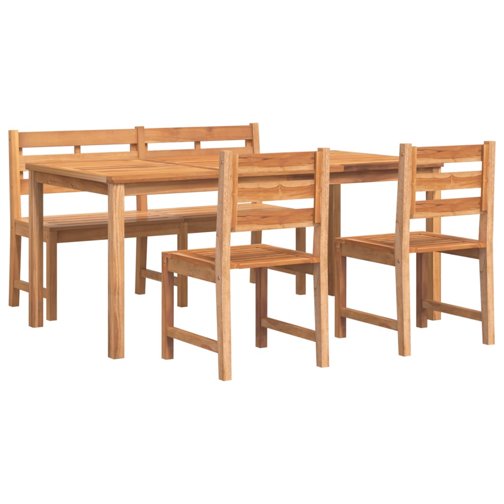 Set Da Pranzo Per Giardino 4 Pz In Legno Massello Di Teak - Image 3