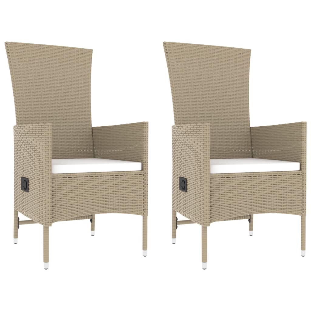 Set Mobili Da Giardino 3 Pz Beige Polyrattan E Acciaio - Image 4