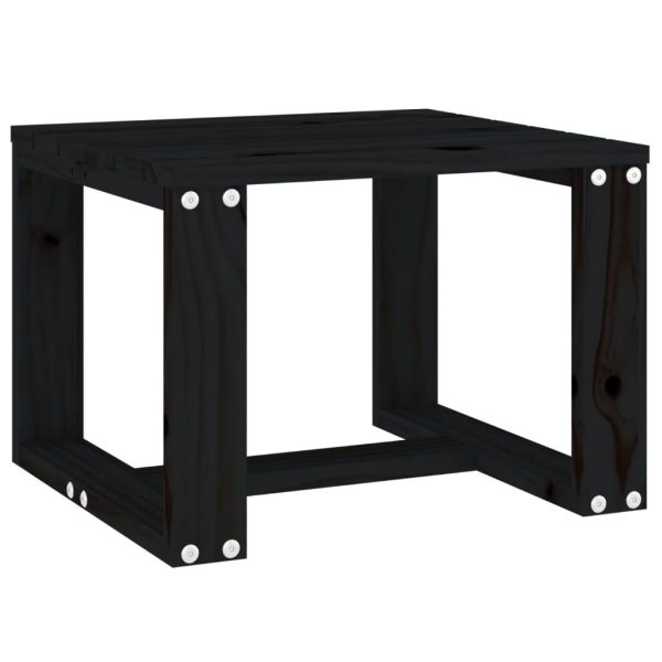 Lettini Con Tavolino 2 Pz Neri In Legno Massello Di Pino - Image 6