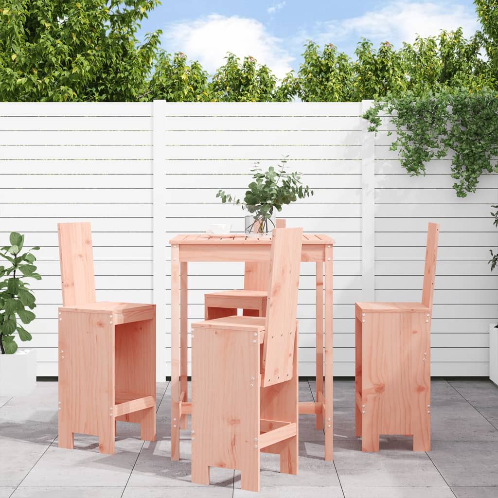 Set Da Bar Da Giardino 5 Pz In Legno Massello Di Douglas