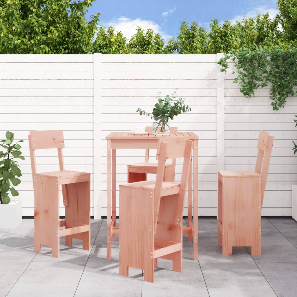 Set Da Bar Da Giardino 5 Pz In Legno Massello Di Douglas