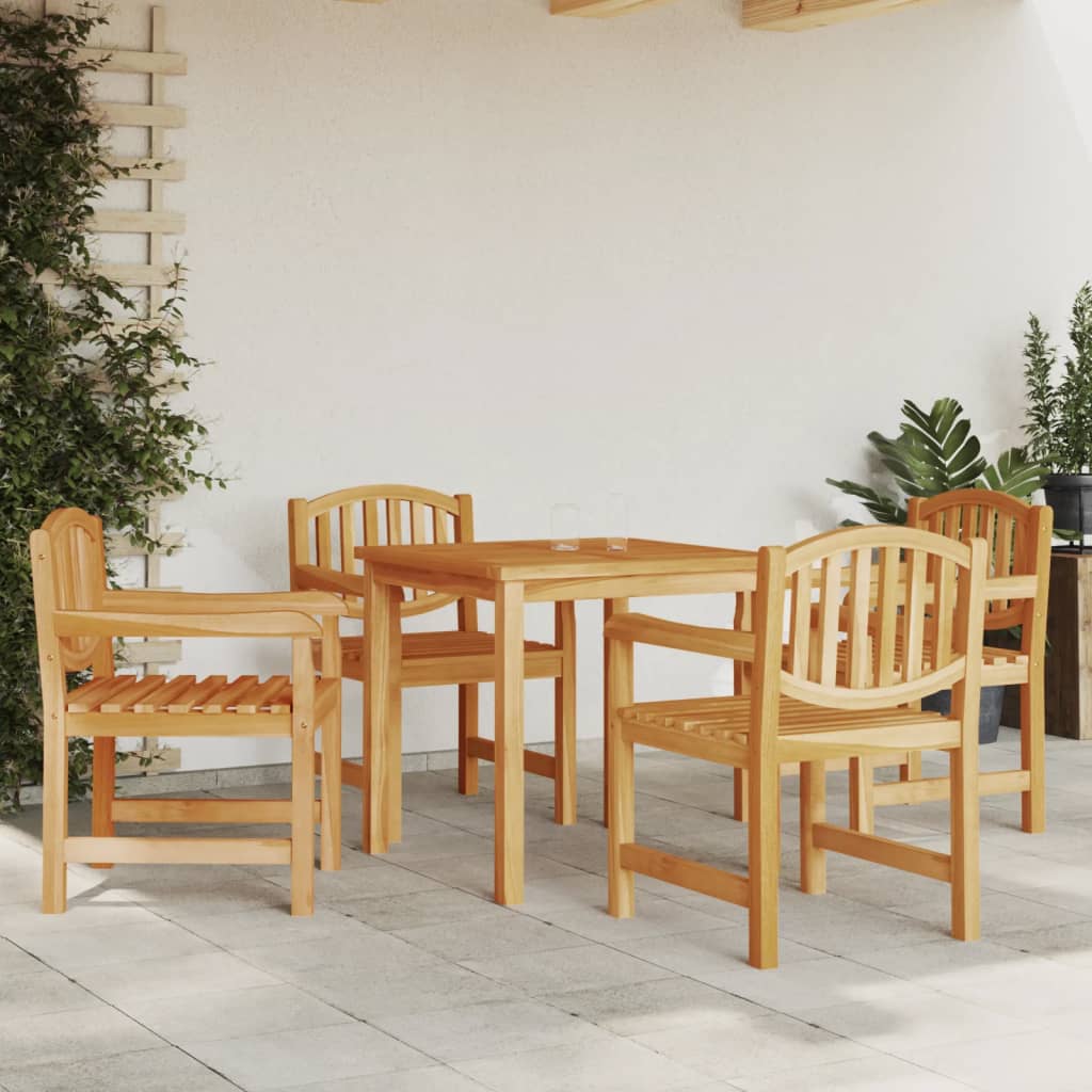 Sedie Da Giardino 4 Pz 58x59x88 Cm In Legno Massello Di Teak