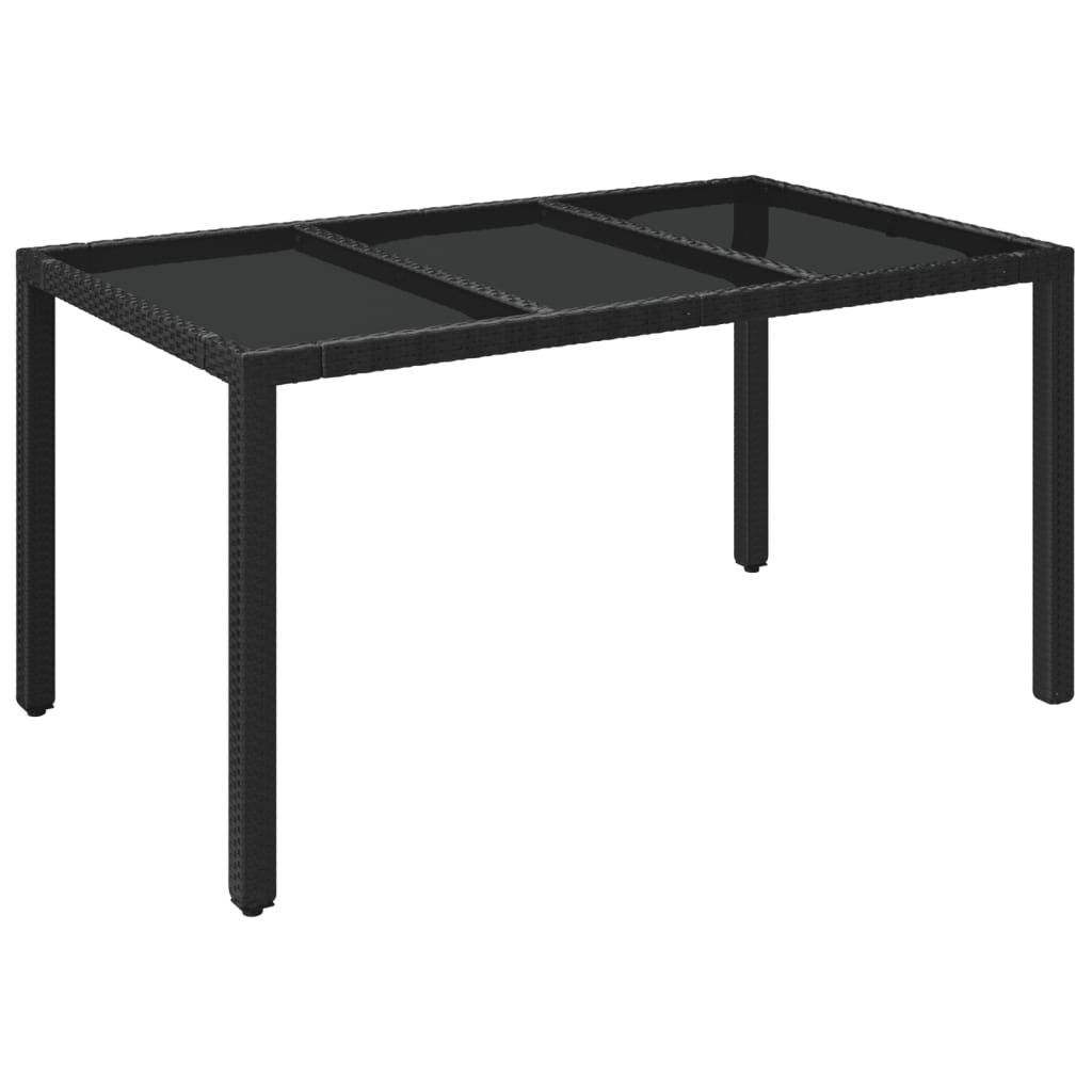 Set Da Pranzo Da Giardino 7 Pz Nero Con Cuscini In Polyrattan - Image 6