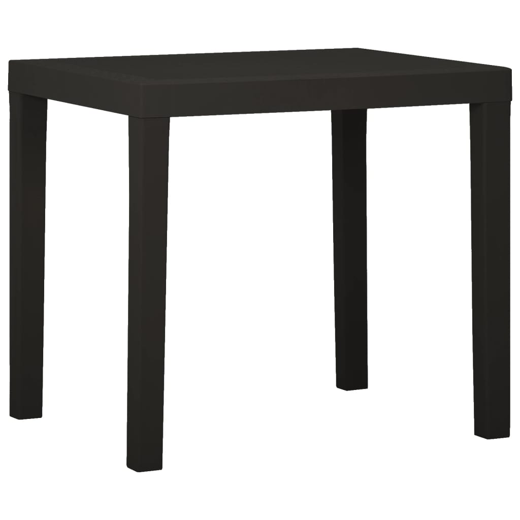 Tavolo Da Giardino Antracite 79x65x72 Cm In Plastica