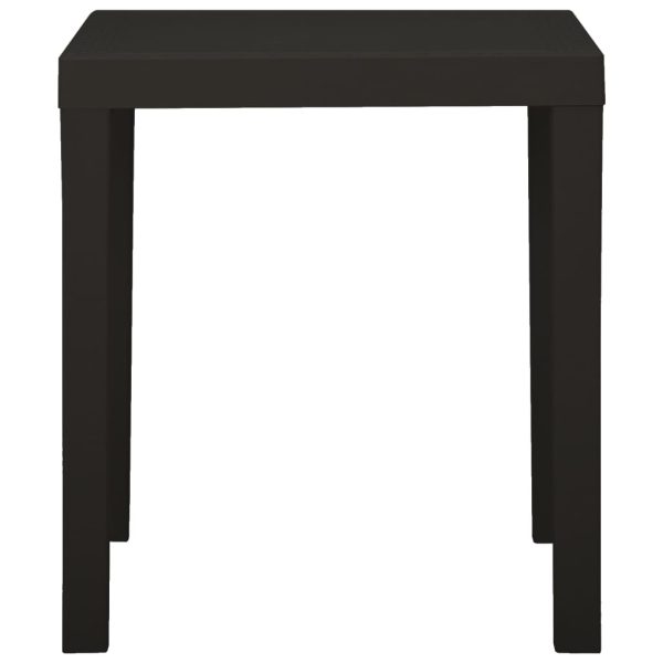 Tavolo Da Giardino Antracite 79x65x72 Cm In Plastica - Image 3