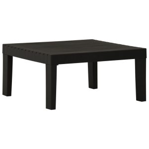 Tavolino Da Salotto Per Giardino In Plastica Grigio