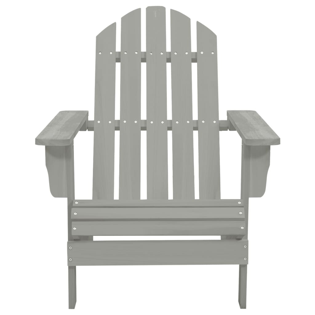 Sedia Da Giardino Adirondack Con Tavolino Legno Abete Grigio - Image 6