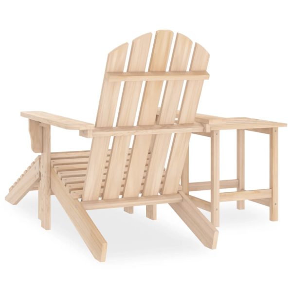 Sedia Adirondack Con Poggiapiedi E Tavolo Massello Di Abete - Image 4