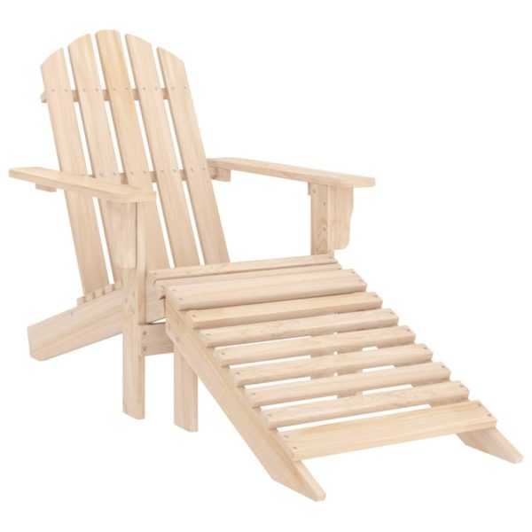 Sedia Adirondack Con Poggiapiedi E Tavolo Massello Di Abete - Image 5