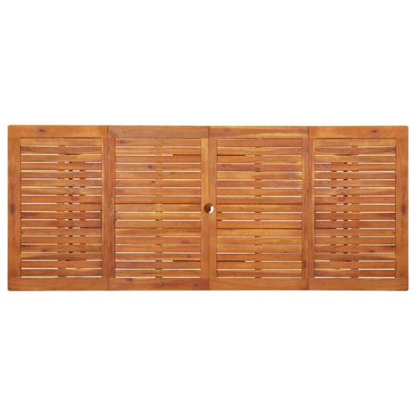 Tavolo Da Pranzo Per Esterni 220x90x75cm Legno Massello Acacia - Image 4
