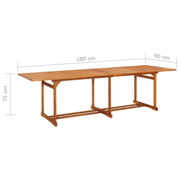 Tavolo Da Pranzo Per Esterni 280x90x75cm Legno Massello Acacia - Image 6