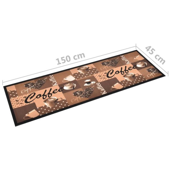 Tappetino Da Cucina Lavabile Caffè Marrone 45x150 cm - Image 5