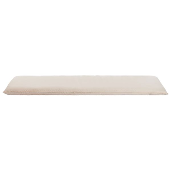 Lettino Prendisole Pieghevole In Tessuto Oxford Bianco Crema - Image 6