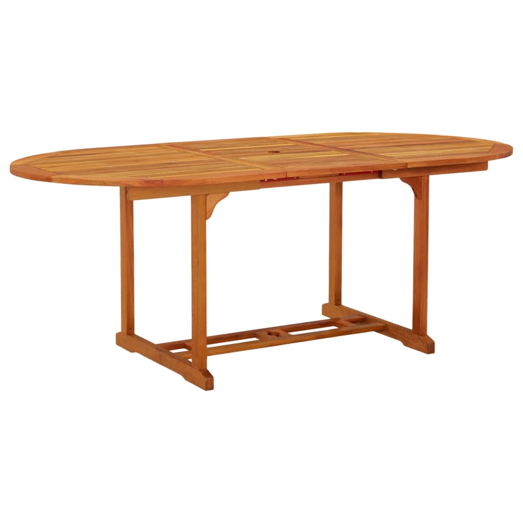 Tavolo Da Giardino 200x100x75 Cm In Legno Massello Di Eucalipto
