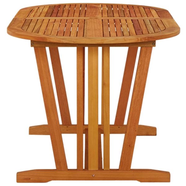 Tavolo Da Giardino 160x85x75 Cm In Legno Massello Di Eucalipto - Image 3