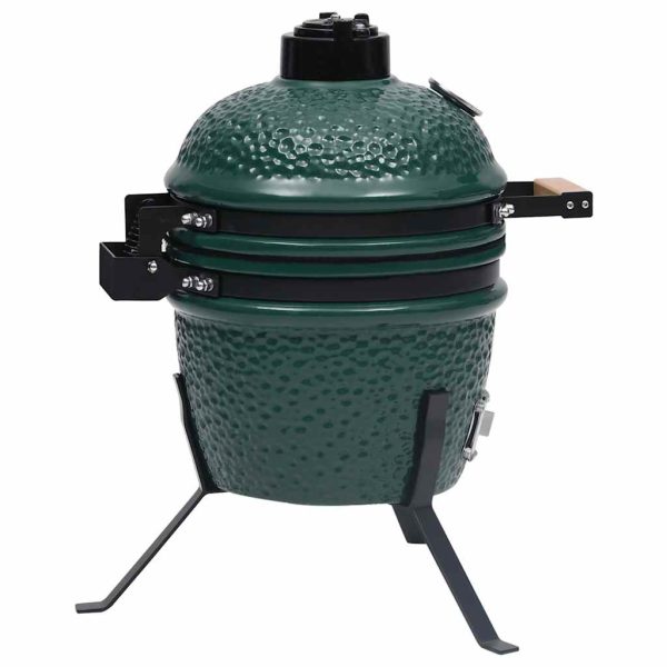 Barbecue Affumicatore 2 In 1 Kamado In Ceramica 56 Cm Verde - Image 5