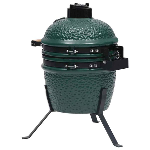 Barbecue Affumicatore 2 In 1 Kamado In Ceramica 56 Cm Verde - Image 6
