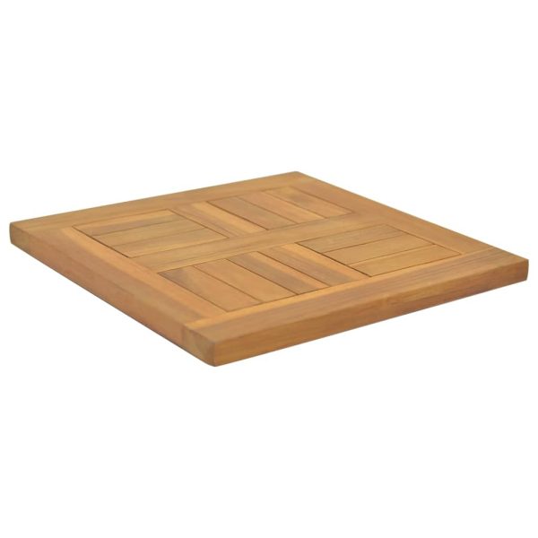 Piano Tavolo Quadrato 40x40x2,5 Cm In Legno Massello Di Teak - Image 3
