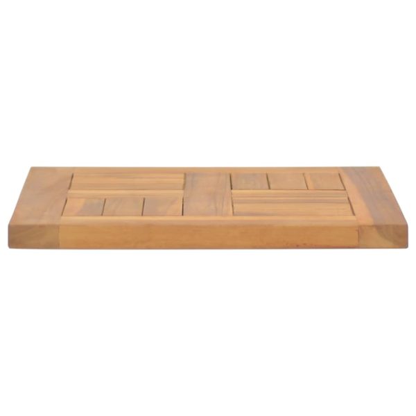 Piano Tavolo Quadrato 40x40x2,5 Cm In Legno Massello Di Teak - Image 4
