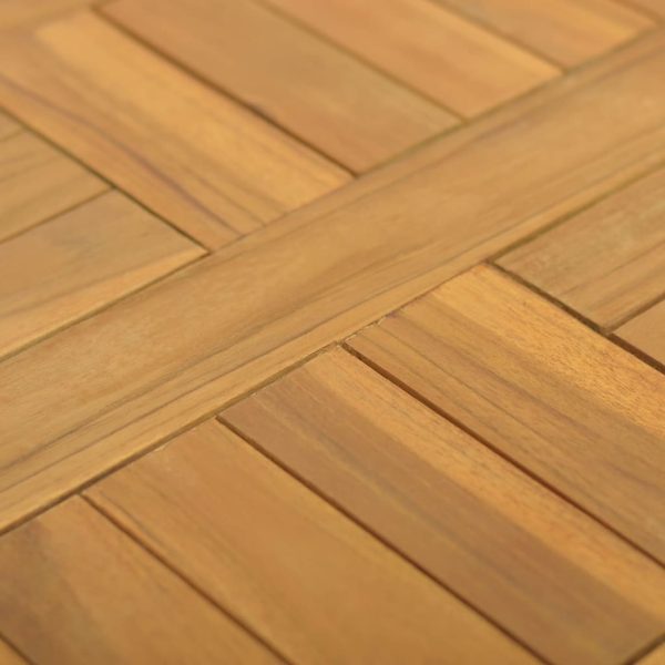 Piano Tavolo Quadrato 40x40x2,5 Cm In Legno Massello Di Teak - Image 5