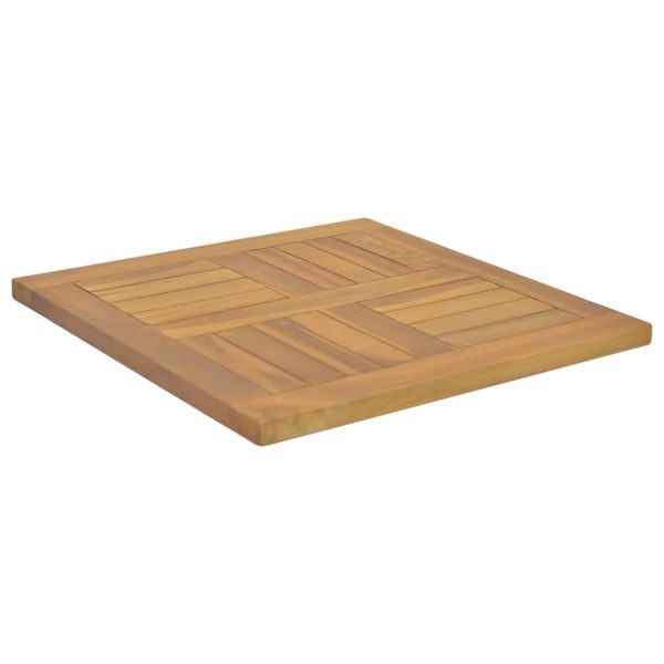 Piano Tavolo Quadrato 50x50x2,5 Cm In Legno Massello Di Teak - Image 3