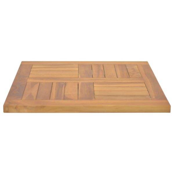 Piano Tavolo Quadrato 50x50x2,5 Cm In Legno Massello Di Teak - Image 4