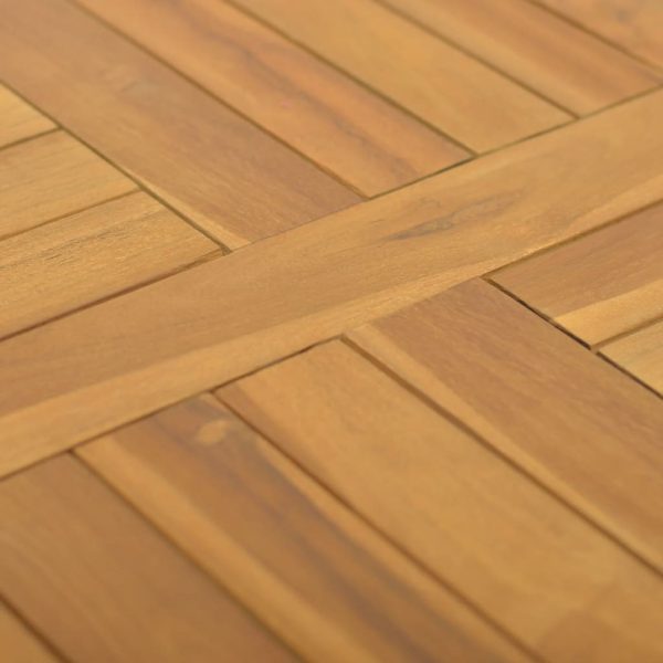 Piano Tavolo Quadrato 50x50x2,5 Cm In Legno Massello Di Teak - Image 5