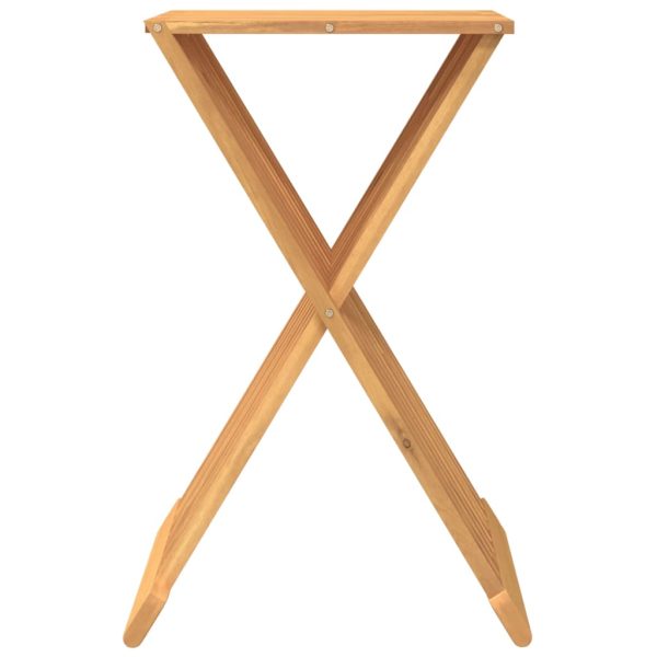Sgabello Pieghevole 40x32,5x70 Cm In Legno Massello Di Teak - Image 3