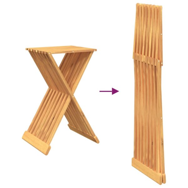 Sgabello Pieghevole 40x32,5x70 Cm In Legno Massello Di Teak - Image 6