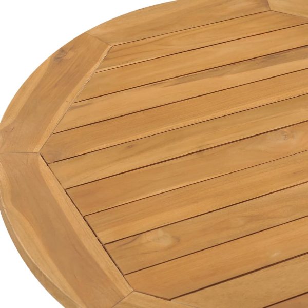 Tavolo Da Pranzo Da Giardino Ø90x75 Cm In Massello Di Teak - Image 4