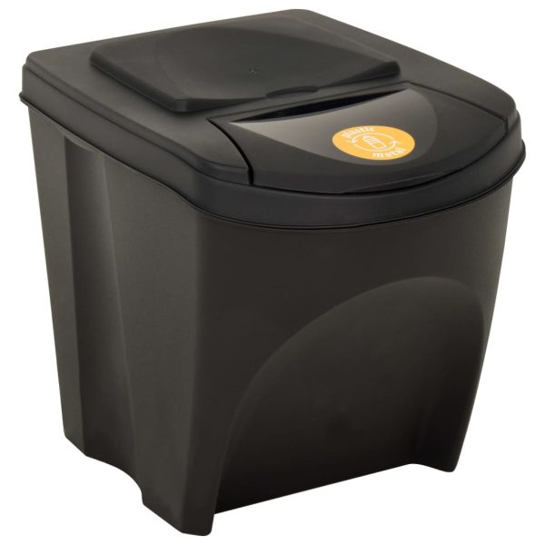 Cestini Per Rifiuti Impilabili 4 Pz Antracite 100 L - Image 4