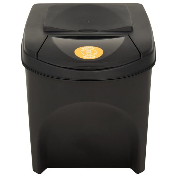 Cestini Per Rifiuti Impilabili 4 Pz Antracite 100 L - Image 6