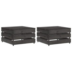 Tavoli Da Giardino Su Pallet 2 Pz In Pino Impregnato