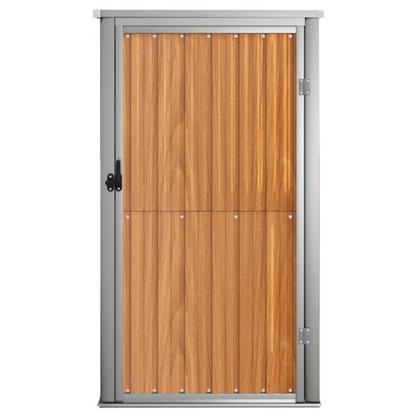 Capanno Per Attrezzi Marrone 88x89x161 Cm In Acciaio Zincato - Image 3