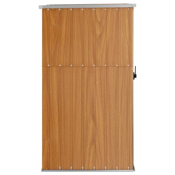 Capanno Per Attrezzi Marrone 88x89x161 Cm In Acciaio Zincato - Image 4
