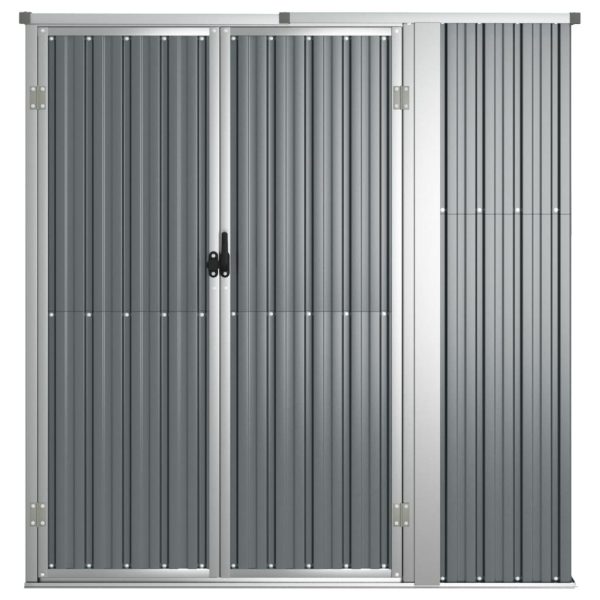 Capanno Per Attrezzi Grigio 161x89x161 Cm In Acciaio Zincato - Image 3
