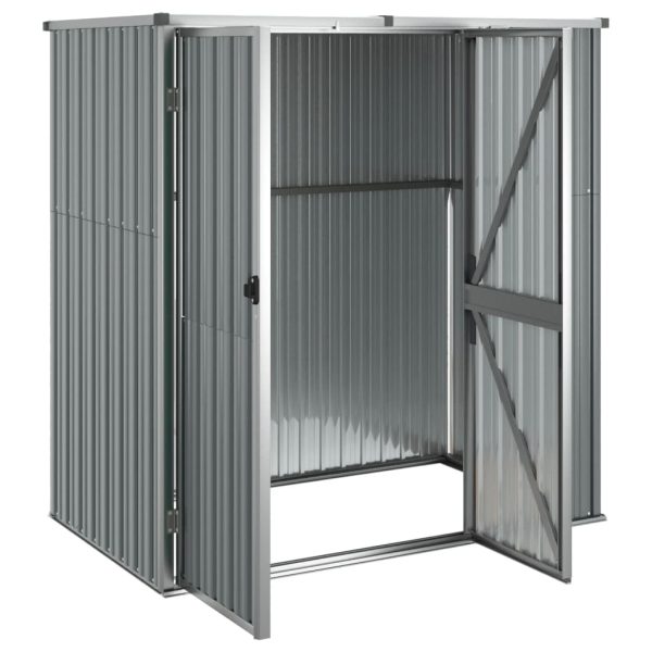 Capanno Per Attrezzi Grigio 161x89x161 Cm In Acciaio Zincato - Image 4