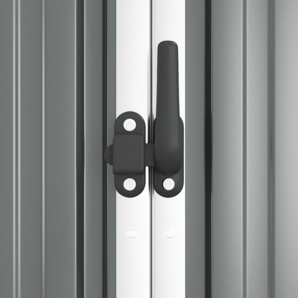 Capanno Per Attrezzi Grigio 161x89x161 Cm In Acciaio Zincato - Image 6