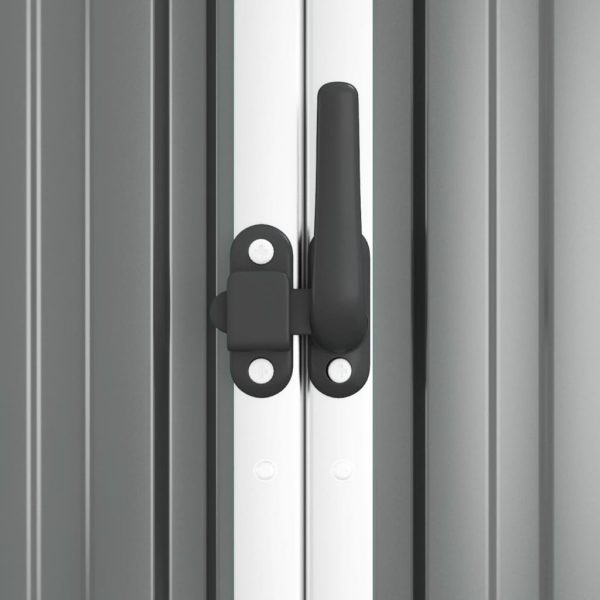 Capanno Per Attrezzi Grigio 225x89x161 Cm In Acciaio Zincato - Image 6