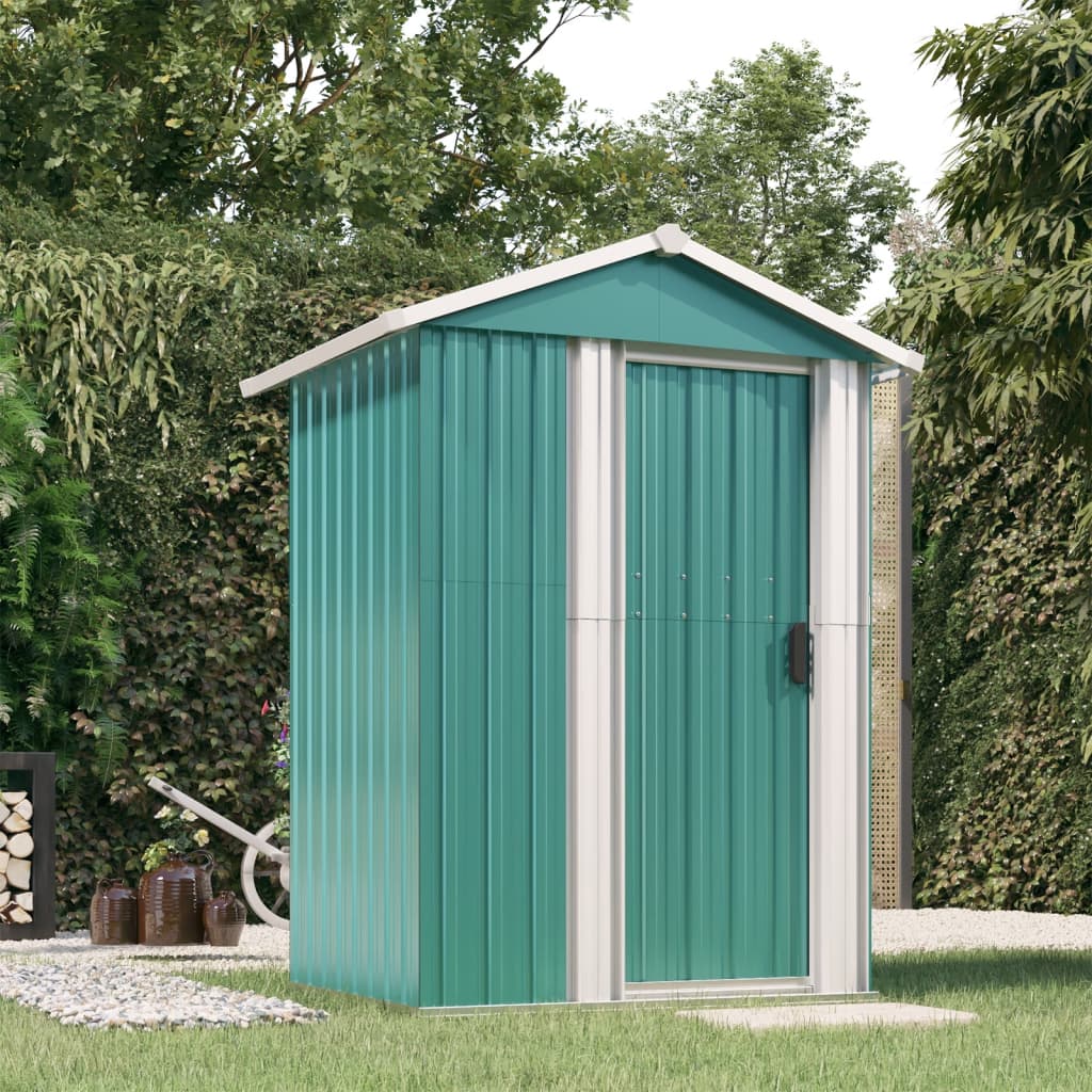 Capanno Da Giardino Verde 126x97,5x177 Cm Acciaio Zincato