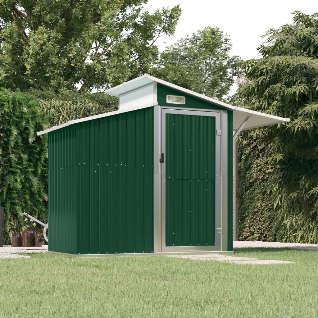 Capanno Da Giardino Verde 207x130x208,5 Cm Acciaio Zincato