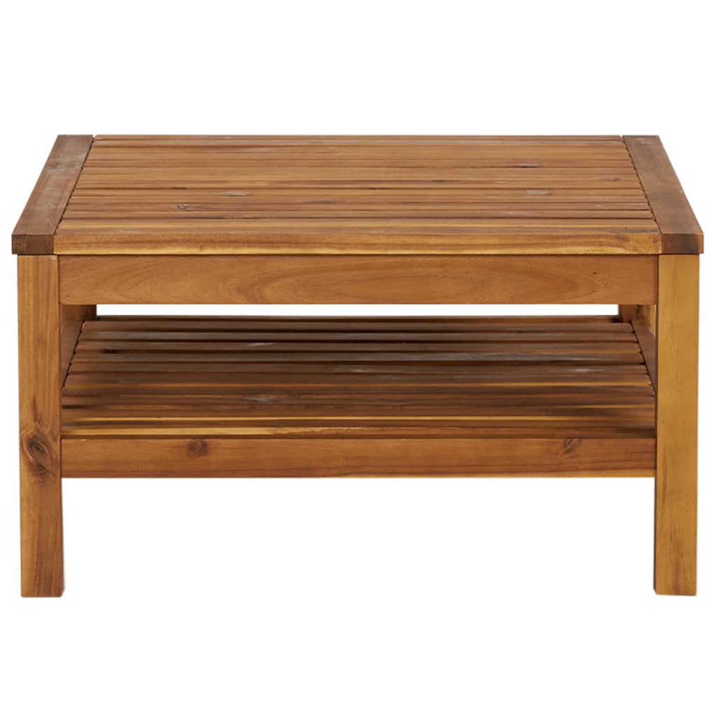 Set Divani Giardino 3 Pz Cuscini Bianco Crema In Legno D'acacia - Image 4